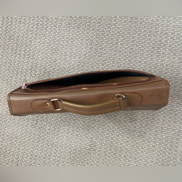 Leather Briefcase Laptop Bag - Picture 3 of 14